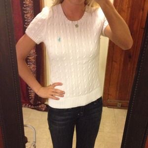 Ralph Lauren Polo Cable Knit Sweater short sleeve