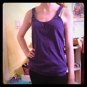 Purple racer back tank top