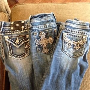Girls 3 pair Miss Me Jeans **Reserved** @magosti