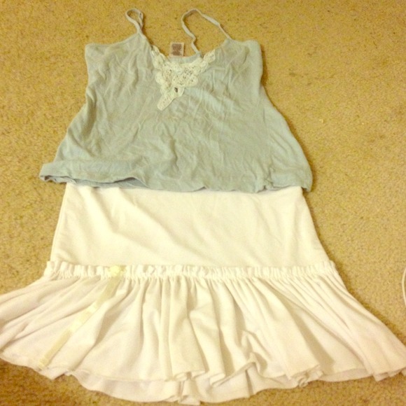 Tan Top and Skirt 👗👚