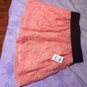 3D rose high waisted skirt