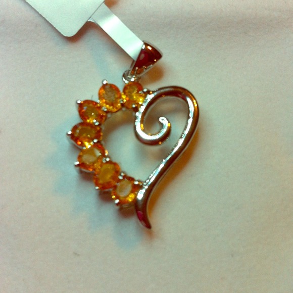 2.22cts of Yellow Sapphire Sterling Pendant. ; )