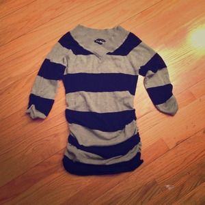 Grey and black long sweater