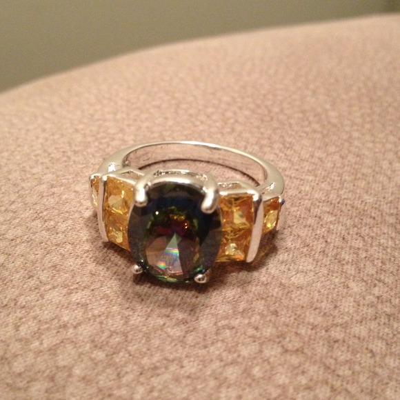Size 8 Mystic Topaz/Citrine Lab Ring lowered price