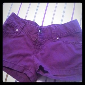 Purple short shorts from Mudd size 1!