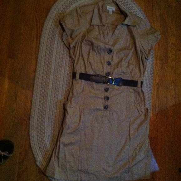 SOLD!!! Beige shirt dress with belt