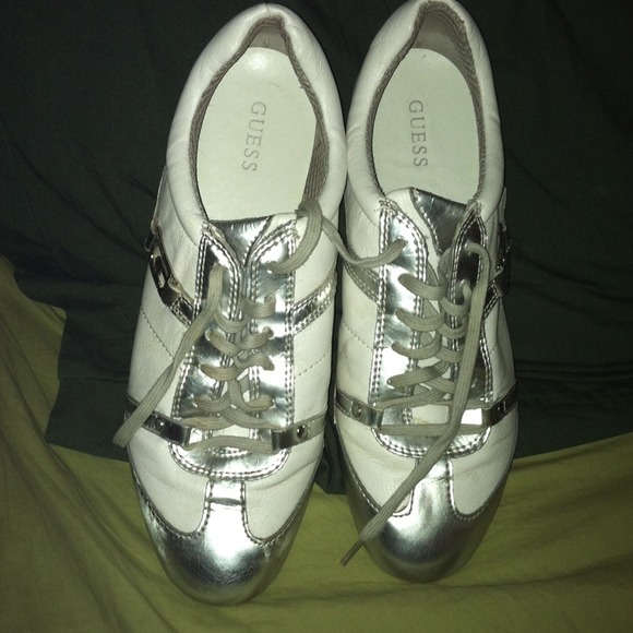 GUESS Sneakers Silver & White - GORGEOUS!!!
