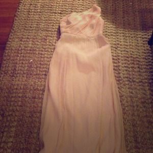 Beautiful blush bridesmaid/prom dress.