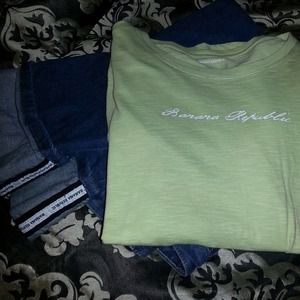 Banana republic capris and tshirt