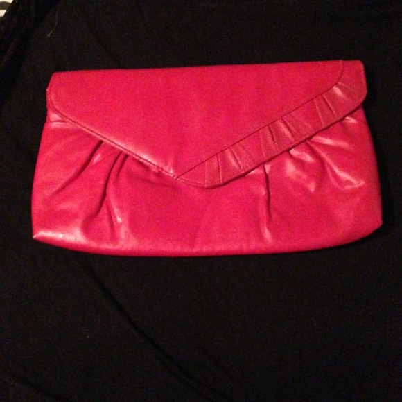 Ruby red clutch