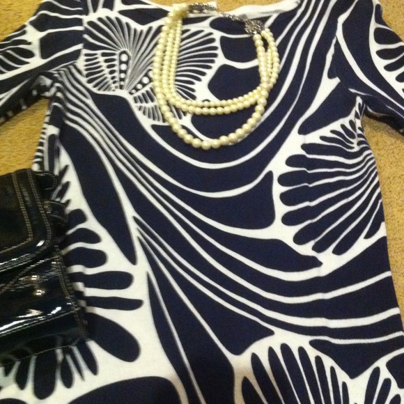 🎀SOLD🎀J Crew Blue & White Dress - Picture 2 of 4