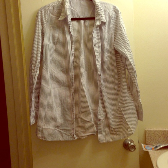 Gray Striped Dress Shirt - Picture 1 of 3
