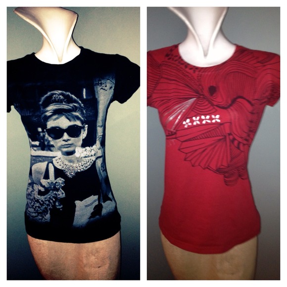 SOLD in bundle Audrey Hepburn & red psych print