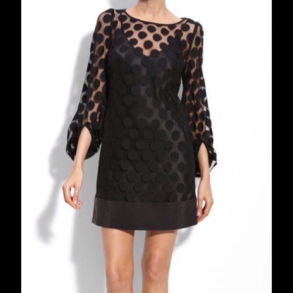 🎉🎈HOST PICK Laundry Polka Dot Mesh Dress NWOT🎉