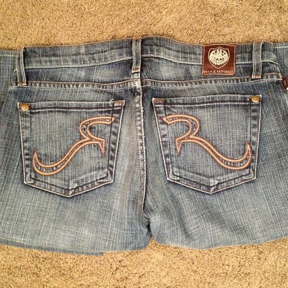 SOLD in Bundle! R&R Jaguar boot cut jeans, sz  27 - Picture 3 of 4