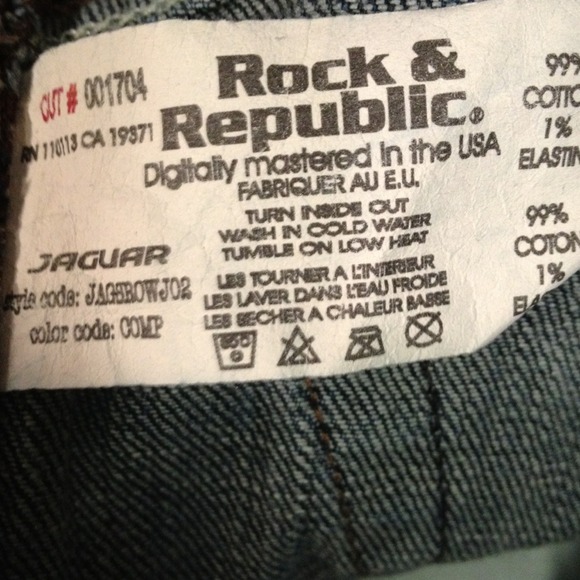 SOLD in Bundle! R&R Jaguar boot cut jeans, sz  27 - Picture 4 of 4