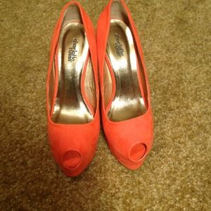Pink Peep Toe Pumps