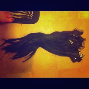 Black Human Hair Extensions 18"-20"