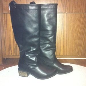 Forever21 Black Faux Leather Boots