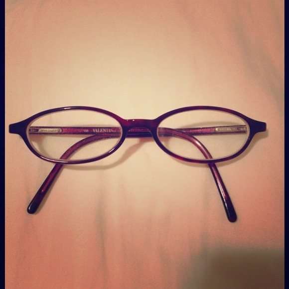 VALENTINO PURPLE OVAL FRAME EYEGLASSES - Picture 1 of 3