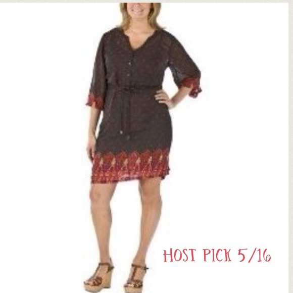 ✨ Sheer paisley dress - Picture 1 of 4