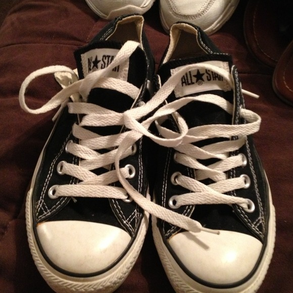 Black all stars converse men's 5.5 ladies 7.5