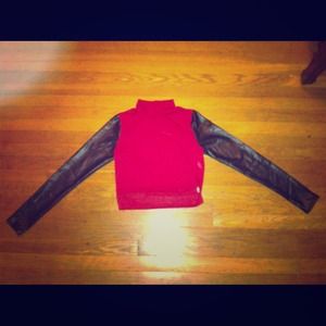 Long sleeved crop top.