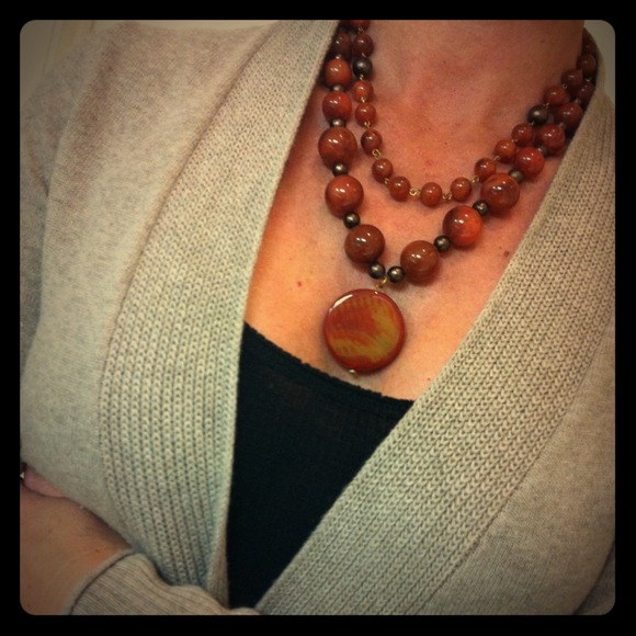 SOLD................double strand beaded necklace