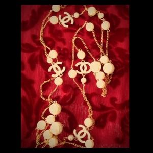 💕TRADED💕Chanel inspired necklace gold chain & CC