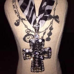 Dazzling Rhinestone Cross Necklace