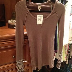 free people brown top