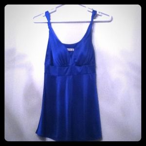 Silky blue tank top
