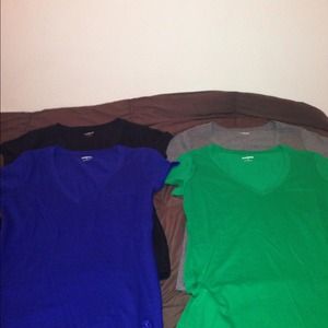 Bundle of 4 Express V-Neck Tees
