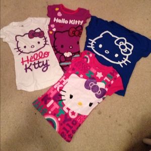 Girls hello kitty shirts bundle/gap jeans