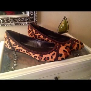 RESERVEDRalph Lauren Calf Hair Leopard Print Flats