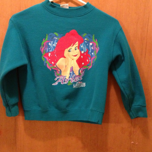 DISNEY'S ARIEL SWEAT SHIRT  GIRLS SZ 6