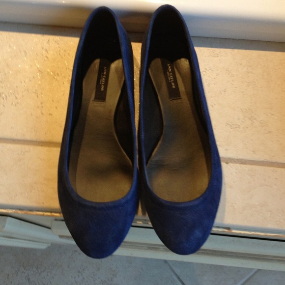 Blue swede Ann Taylor ballet flats