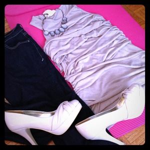 Tan bandage style tank top, great for dressing up!