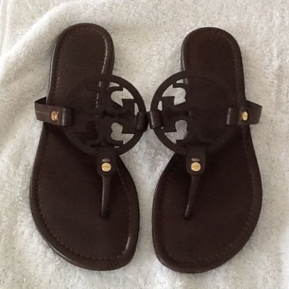 Tory Burch Brown Leather Sandal