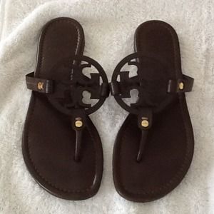 Tory Burch Brown Leather Sandal