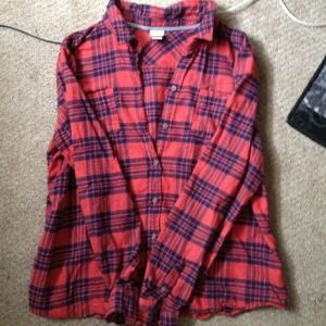Button up plaid flannel