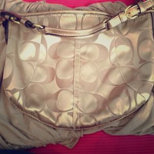 Bronze/gold coach bag!! Authentic!!