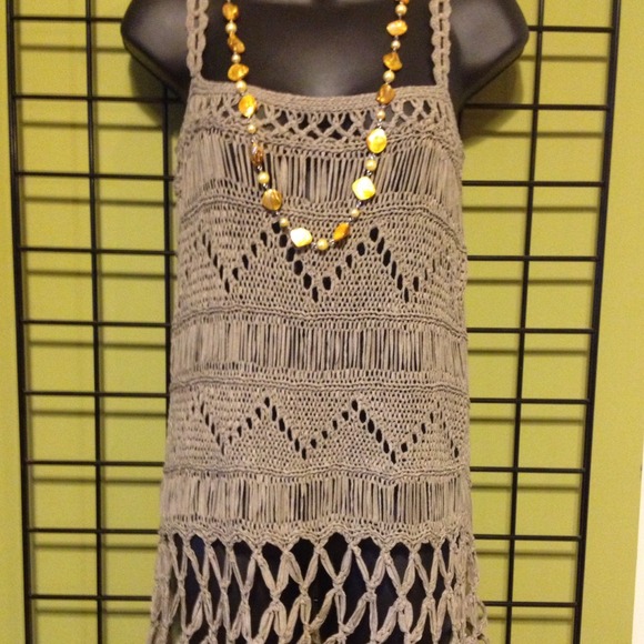 crochet top long or cover up for the beach !!!