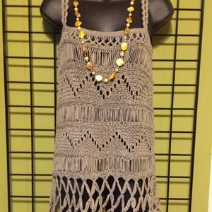 crochet top long or cover up for the beach !!!