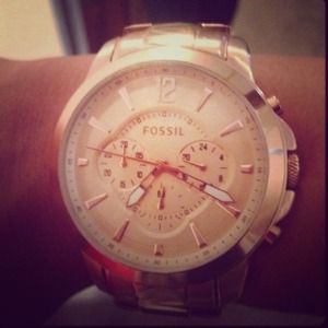Fossil Oversized Rose Gold Grant Watch