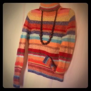 The Limited turtle neck sweater multicolor