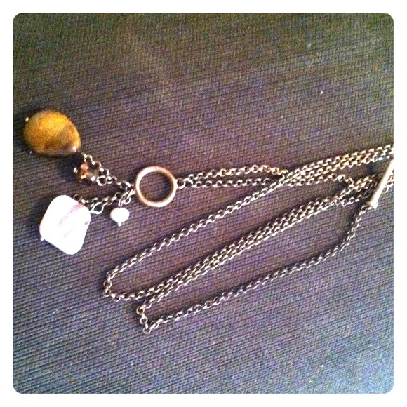 Lia Sophia Tri Stone Necklace - Picture 1 of 1