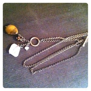 Lia Sophia Tri Stone Necklace