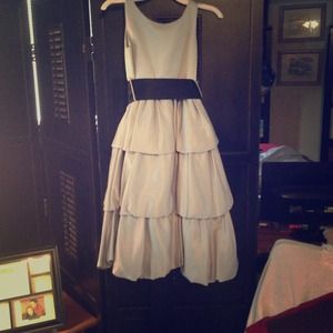 Grey and black child's formal dress.