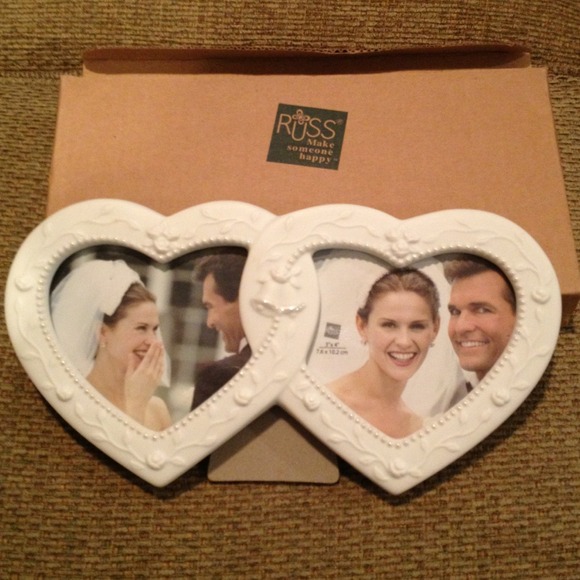 Double heart photo frame